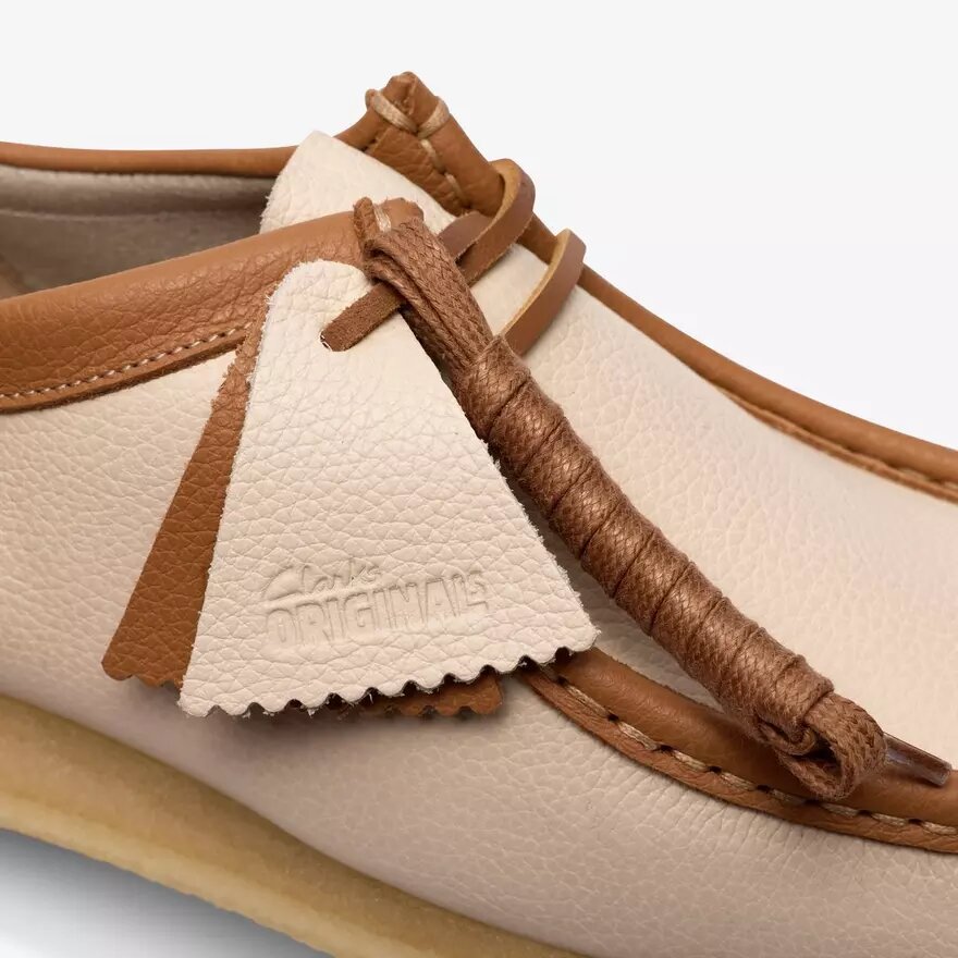 Mens Wallabee White Combination Leather Mens Wallabee White Combination Leather