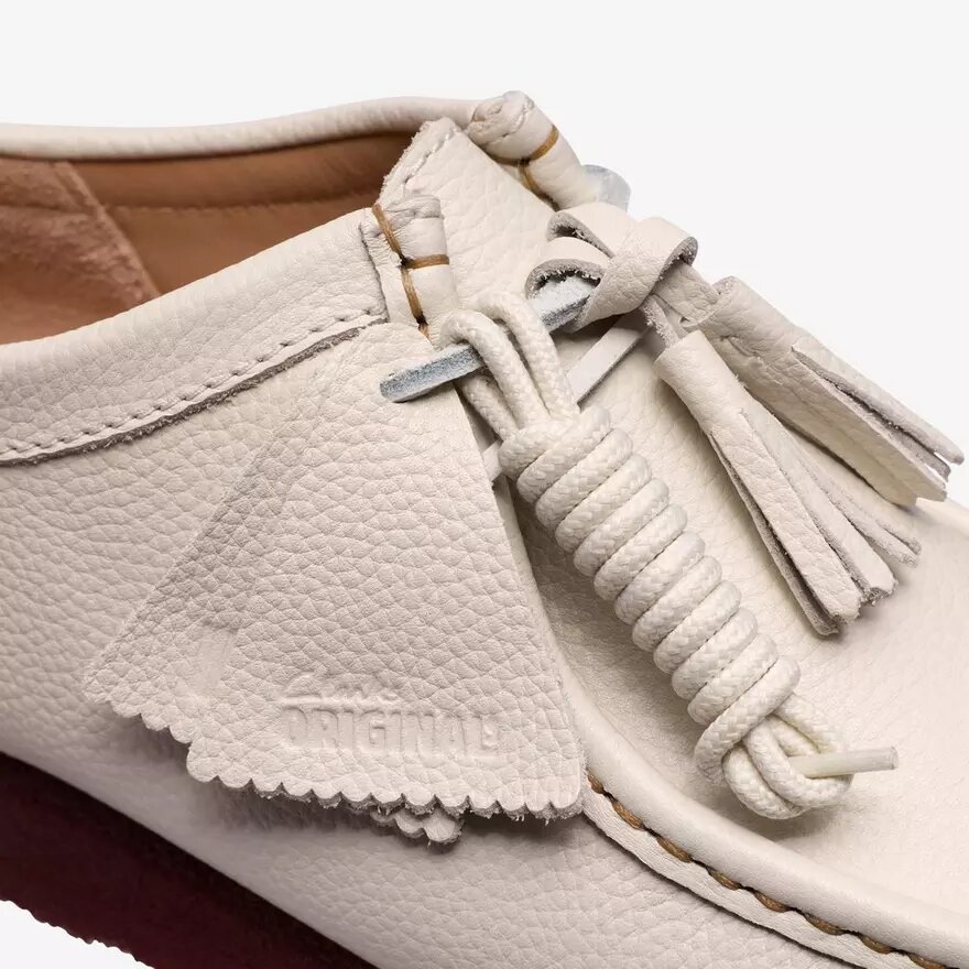 Mens Wallabee White Leather Mens Wallabee White Leather