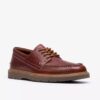 Mens Weltridge Moc Dark Tan Leather Boat Shoe