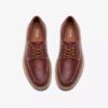 Mens Weltridge Moc Dark Tan Leather Boat Shoe