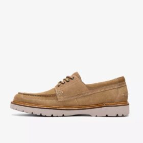 Mens Weltridge Moc Sand Suede Boat Shoe