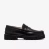 Mens Yukoner Penny Black Leather Loafers