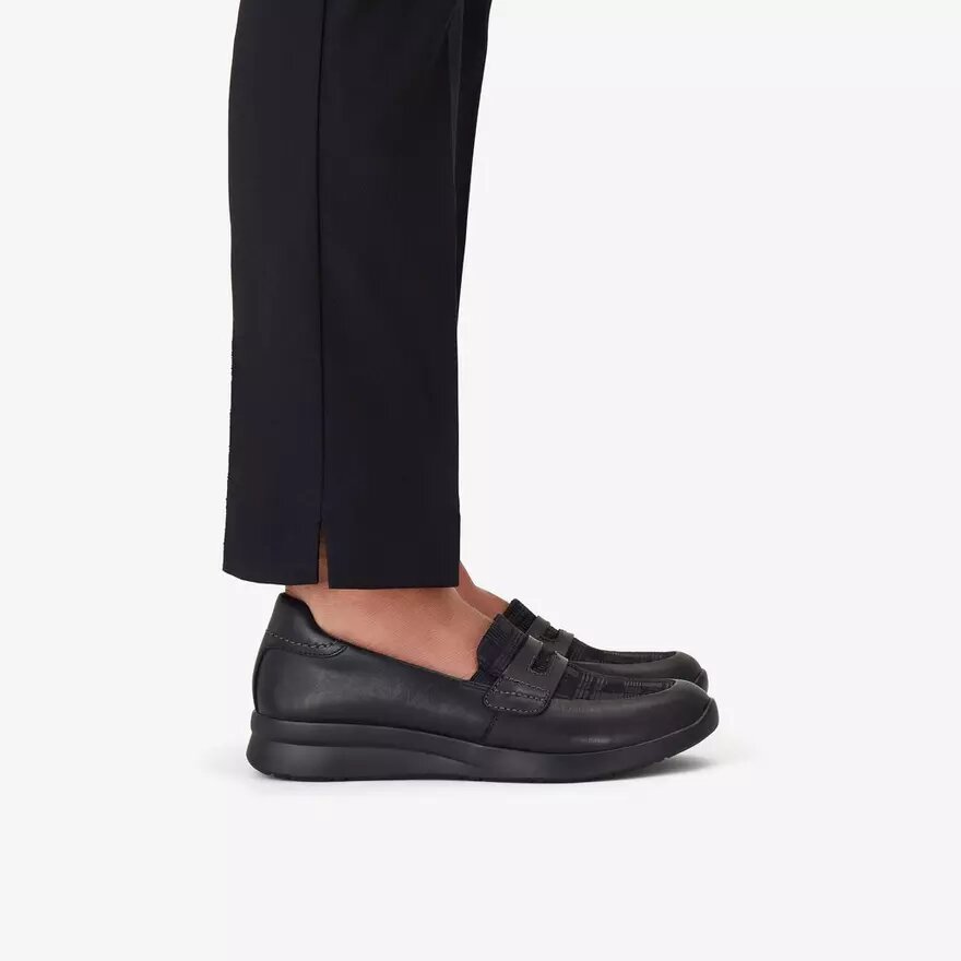 Women’s Ellowyn Penny Black Leather Slip Ons Women’s Ellowyn Penny Black Leather Slip Ons