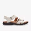 Women’s Kitly Ave off White Leather Flat Sandals