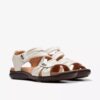 Women’s Kitly Ave off White Leather Flat Sandals