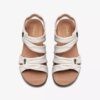 Women’s Kitly Ave off White Leather Flat Sandals