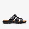 Women’s Kitly Slide Black Leather Flat Sandals