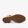 Women’s Sabina Strap Black Leather Wedges
