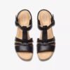 Women’s Seannah Madi Black Leather Wedges
