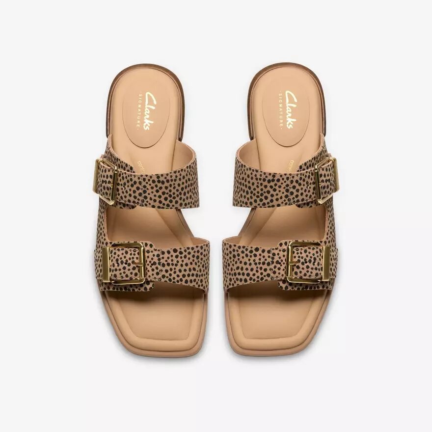 Womens Ariany Bay Animal Print Flat Sandals Womens Ariany Bay Animal Print Flat Sandals