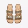 Womens Ariany Bay Soft Gold Flat Sandals