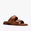Womens Ariany Bay Tan Leather Flat Sandals