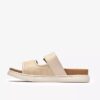 Womens Arwell Step Cream Leather Flat Sandals