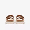 Womens Arwell Step Cream Leather Flat Sandals