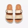 Womens Arwell Step Cream Leather Flat Sandals