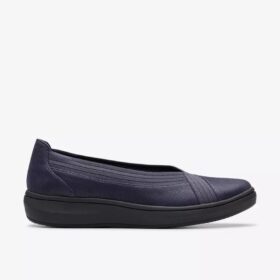 Womens Breezesky Air Navy Textile Slip-Ons Womens Breezesky Air Navy Textile Slip-Ons