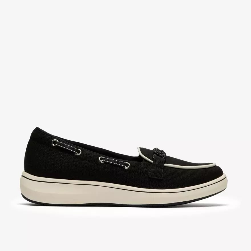 Womens Breezesky Bay Black Canvas Loafers Womens Breezesky Bay Black Canvas Loafers