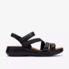 Womens Cecily Mix Black Combination Flat Sandal