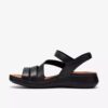 Womens Cecily Mix Black Combination Flat Sandal