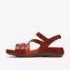Womens Cecily Mix Burnt Orange Combination Flat Sandals