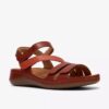Womens Cecily Mix Burnt Orange Combination Flat Sandals
