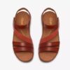 Womens Cecily Mix Burnt Orange Combination Flat Sandals