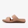 Womens Cecily Step Beige Nubuck Flat Sandals