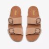 Womens Cecily Step Beige Nubuck Flat Sandals