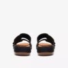 Womens Cecily Step Black Nubuck Flat Sandals