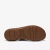 Womens Cecily Step Champagne Leather Flat Sandals