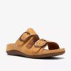 Womens Cecily Step Light Ochre Nubuck Flat Sandals