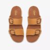 Womens Cecily Step Light Ochre Nubuck Flat Sandals