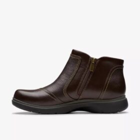 Womens Certina Joy Dark Brown Leather Ankle Boots