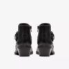 Womens Danyelle Wish Black Leather Ankle Boots