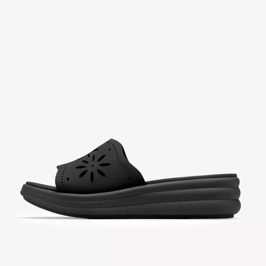 Womens Drift Floral Black Wedges Womens Drift Floral Black Wedges
