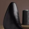 Womens Edina up Black Leather Ankle Boots