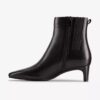 Womens Edina up Black Leather Ankle Boots