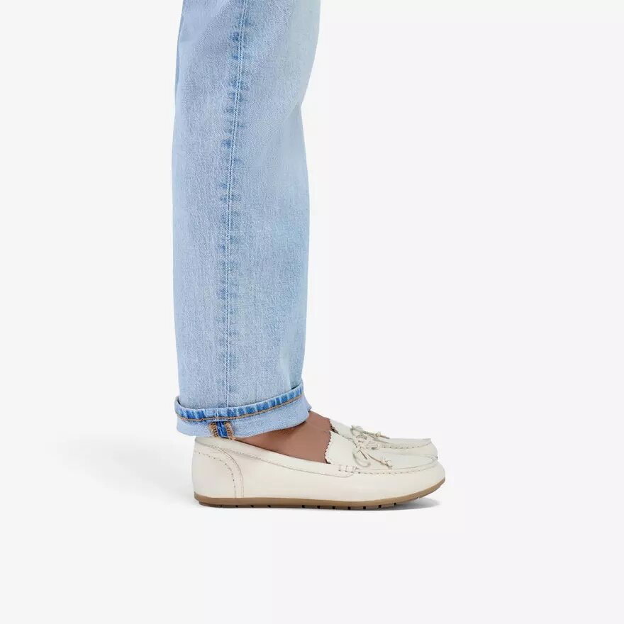 Womens Elliotte Sail Cream Leather Moccasins Womens Elliotte Sail Cream Leather Moccasins