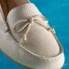 Womens Elliotte Sail Cream Leather Moccasins Womens Elliotte Sail Cream Leather Moccasins