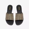 Womens Erisia Strap2 Black Interest Flat Sandals