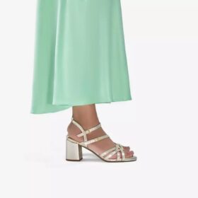 Womens Ezoria Strap Soft Gold Strappy Sandals