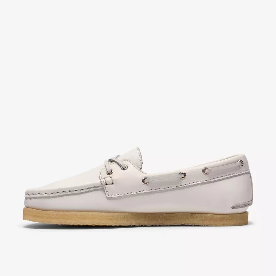 Womens Godney Boat White Grain Leather Boat Shoes Womens Godney Boat White Grain Leather Boat Shoes