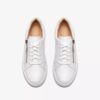 Womens Hollyrose Zip White Leather Sneakers