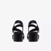 Womens Jaylan Sol Black Leather Heeled Sandals