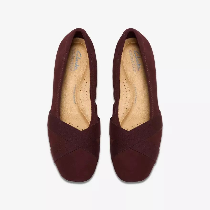 Womens Jazmynn Gem Merlot Suede Ballet Flats Womens Jazmynn Gem Merlot Suede Ballet Flats