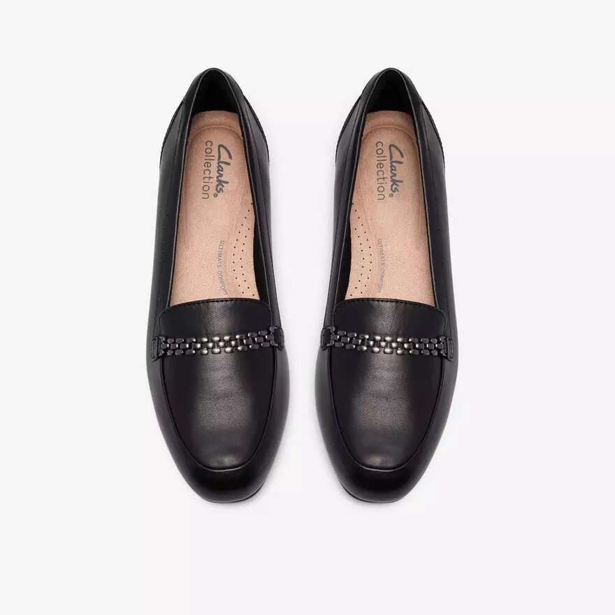 Womens Juliet Mia Black Leather Slip-Ons Womens Juliet Mia Black Leather Slip-Ons