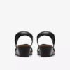 Womens Kacha Twist Black Leather Wedges Womens Kacha Twist Black Leather Wedges