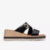 Womens Kidiki Cove Black Leather Wedges Womens Kidiki Cove Black Leather Wedges