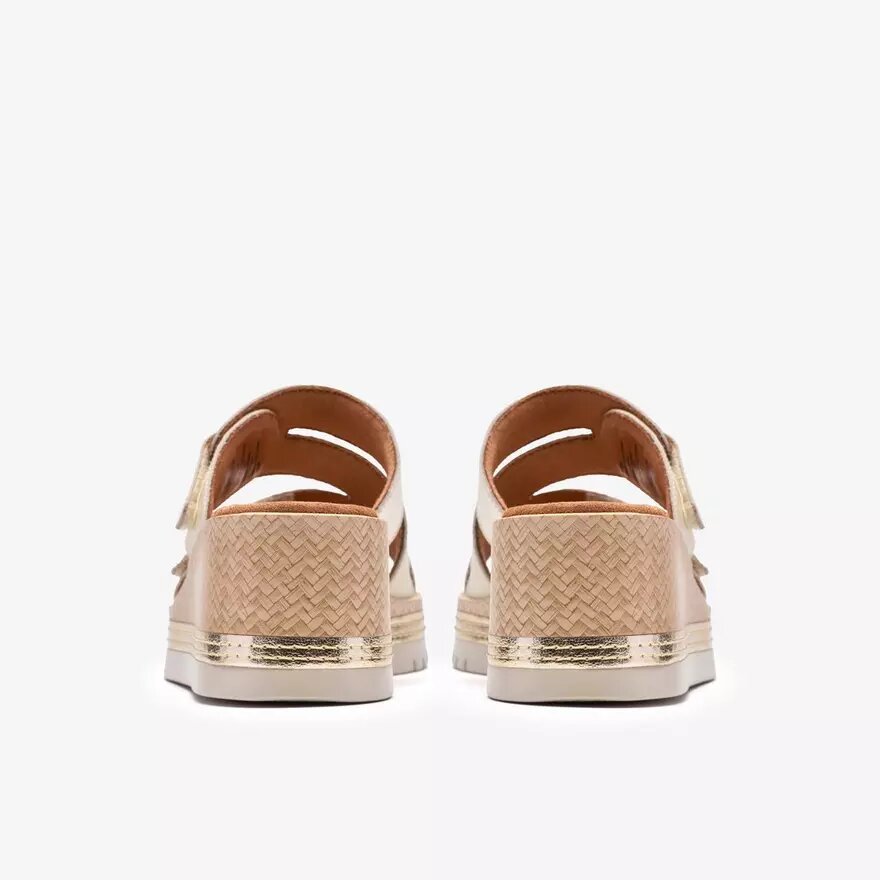 Womens Kidiki Cove Cream Leather Wedges Womens Kidiki Cove Cream Leather Wedges
