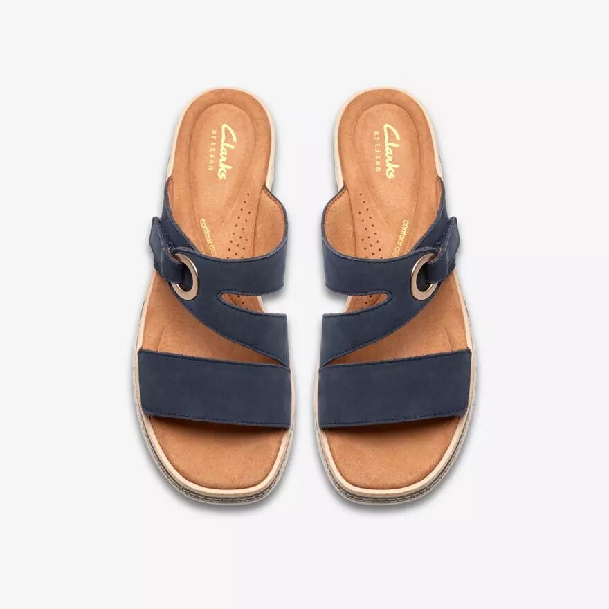 Womens Kidiki Cove Navy Nubuck Wedges Womens Kidiki Cove Navy Nubuck Wedges
